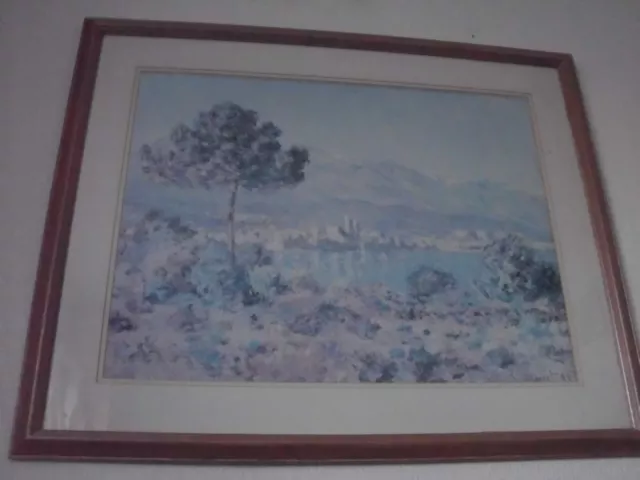 CLAUDE MONET LARGE FRAMED LIMITED-EDITION PRINT PAINTING 1888 "ANTIBES" 68x82 cm