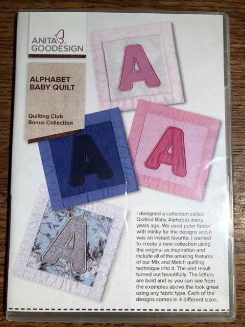 Anita Goodesign CD Alphabet Baby Quilt Quilting Club Bonus Collection NEW