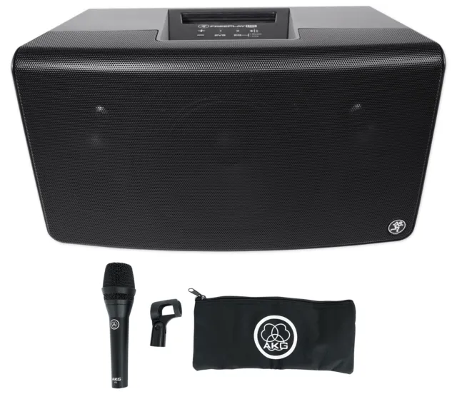 Mackie FreePlay LIVE 150w 6" Rechargeable DJ PA Bluetooth Speaker+AKG Microphone