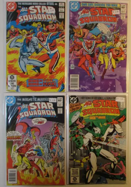 All-Star Squadron Lot of 4 #9,13,16,28 DC Comics (1982) 1st Print Comic Books