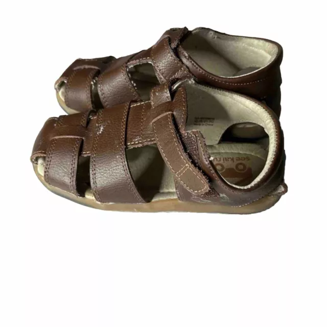 See Kai Run Jude Sandals Toddler Boys 12 Brown Walking Fisherman Casual 3