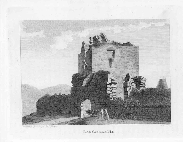 1797 Antique Print LAG CASTLE PL.1 Lag Tower Dumfries & Galloway (GS186)
