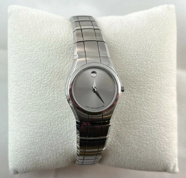 Orologio Donna MOVADO SENTO Grigio Museo Quadrante Sant'Acciaio Al Quarzo Svizzero in Scatola 4