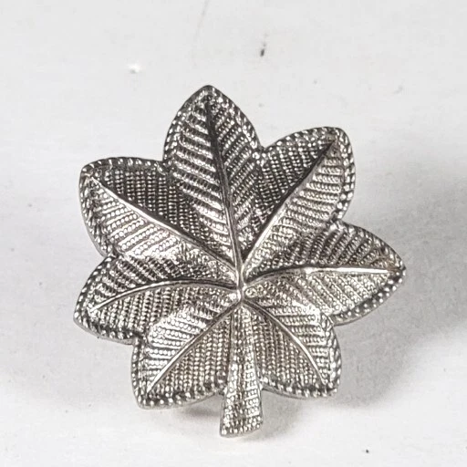 VINTAGE US ARMY Major Rank Insignia Silver Cluster Leaf Eagle Stamped