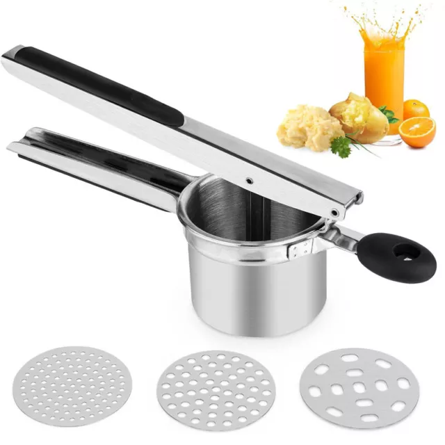 Heavy Duty Stainless Steel Potato Ricer Puree Masher Vegetable Fruit Presser