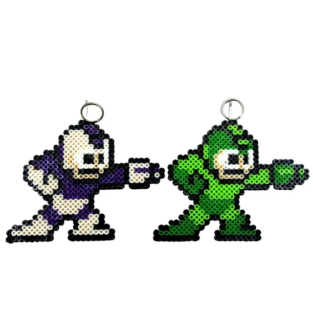 MEGA MAN BEAD Sprite Perler Pixel Art Retro NES Keychains EUR 12,26 ...