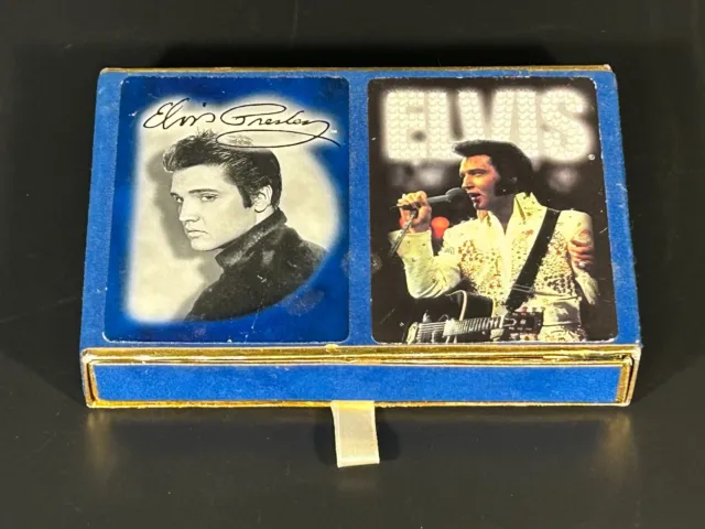 Vintage Bicycle Elvis Presley Playing Cards 2 Decks Velour Box Sealed USA