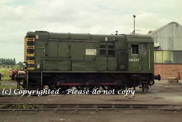 Class 08 Rear 35MM COLOUR NEGATIVE DIESEL RAILWAY CLASS 08 SHUNTER 08647 DONCASTER ...