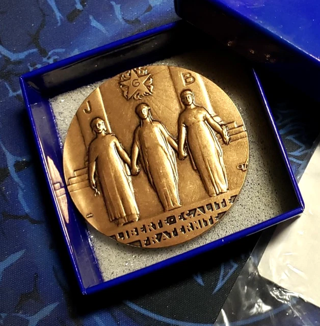 PLAQUE MEDAILLE BRONZE Kautsch Chambre Syndicale Nationale De La Literie