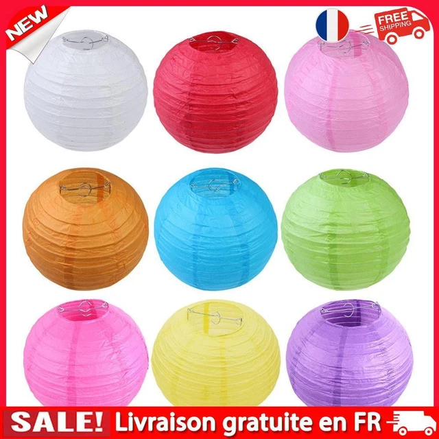 FR 10 INCH Round Chinese Paper Lantern DIY Paper Lamp Birthday Wedding