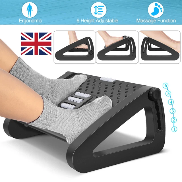 OFFICE FOOT REST Under Desk Footrest Leg Rest Stool Adjustable Angle w