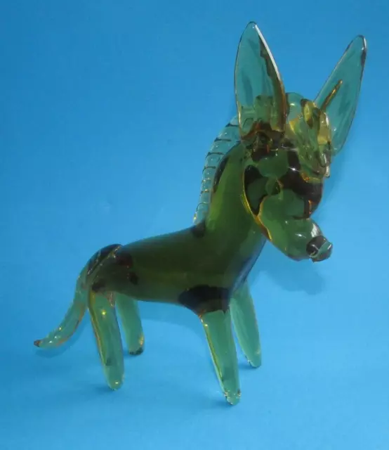 un âne en verre en Murano 1960 mid century modern glass statue of donkey h 23cm