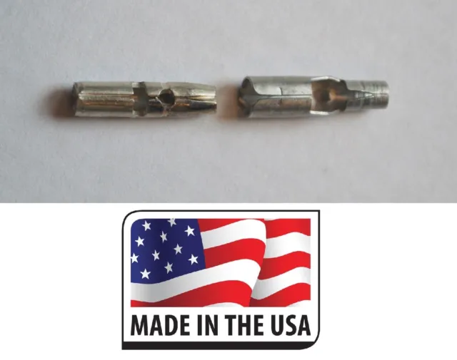 (100) 22-18 NON-INSULATED (Male/Female) BULLET CONNECTOR .157 MADE IN USA