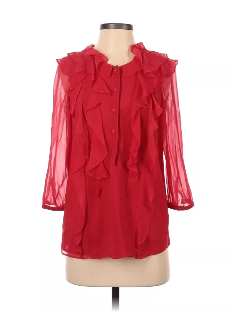 Shoshanna Women Red 3/4 Sleeve Blouse 0