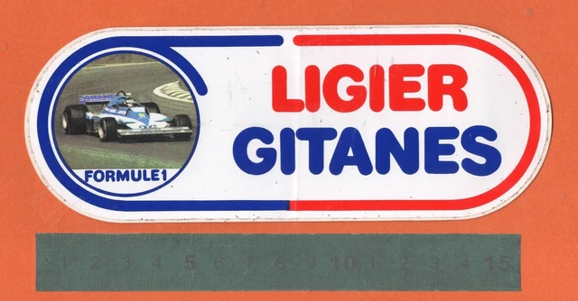 Autocollant Vintage – Monaco Grand Prix – Ligier Gitanes – Formule 1
