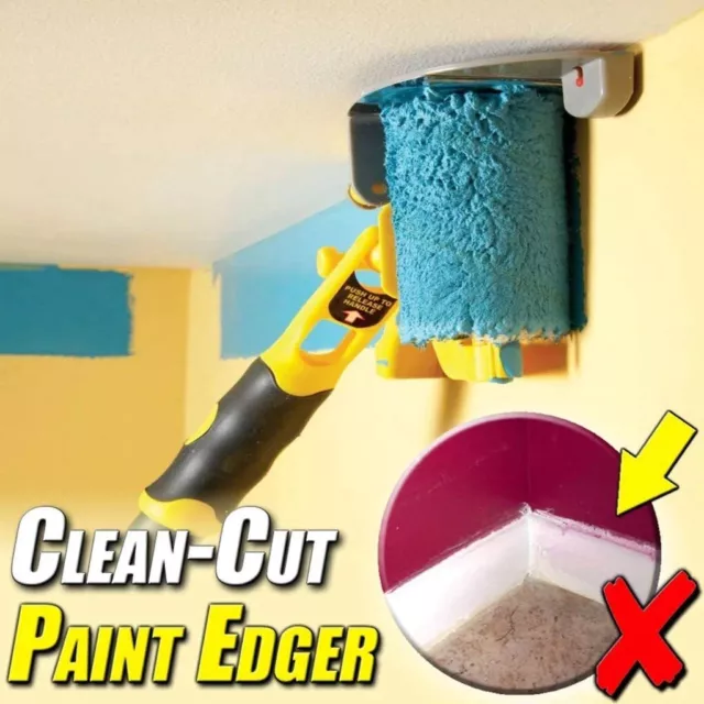 Clean-Cut Paint Edger Roller Brush Tools Clean Cut Brush for Home Wall Ceilings