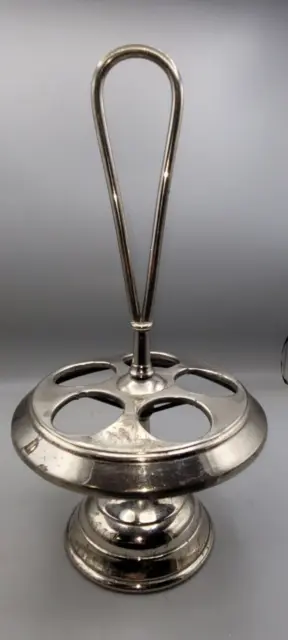 Vintage Victorian Pairpoint Mfg. Co. Silverplate Table Castor Cruet Glass Set 2