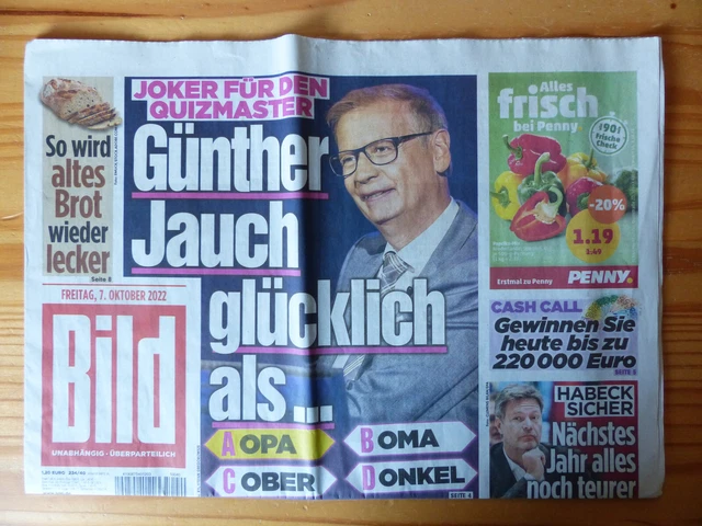 BILDZEITUNG 11.12.2023 DEZEMBER Geburt Geburtstag Gil Ofarim Judenstern EUR 19,94 - DE