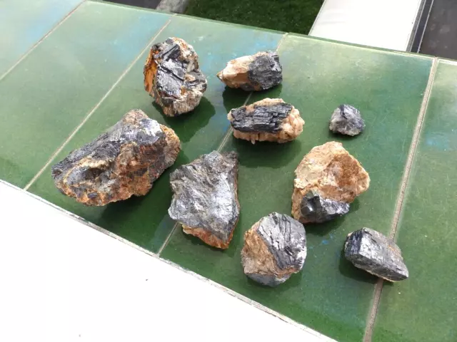 Minerales " Fantastico Lote De 9 Galenas Mina La Cruz Linares(Jaen) - 1A24 "