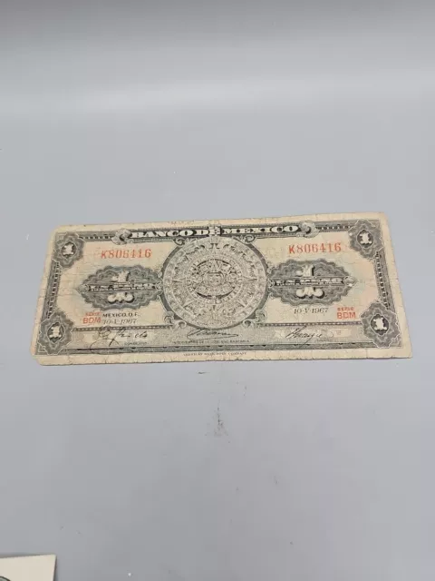 Mexico 1 Peso 1967 Heavy Circulation