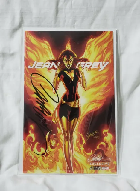 Jean Grey # 1 Campbell Signed COA Variant C (NM+)
