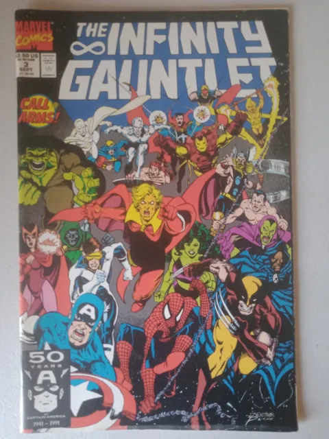 The Infinity Gauntlet #3 Marvel Comics Thanos Avengers Galactus X-Men Spider-Man
