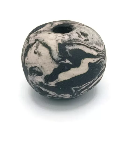 Extra Large Ceramic Beads for Macrame, 30 mm Black And White Large Hole Beads