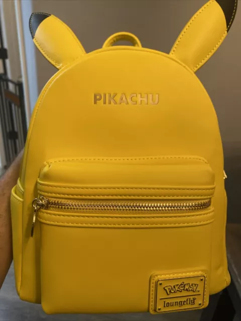 Loungefly Pokemon Pikachu Minimalist Mini Backpack Solid Yellow Character Bag