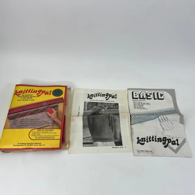 Kit de máquina de tejer pal vintage Walter Palange con instrucciones NUEVO