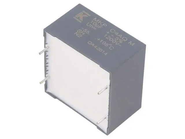 C4AQPLW5100M38J Kondensator: Polypropylen DC-Link 10uF ESR: 6,1mΩ THT ±5% KEMET