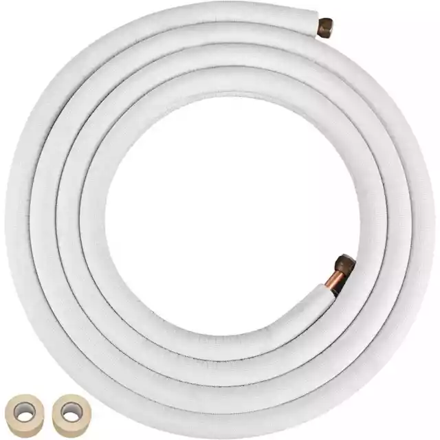 Vevor Mini Split Copper Line Set 49.2ft Length, 1/2" & 1/4"for Air Conditioner