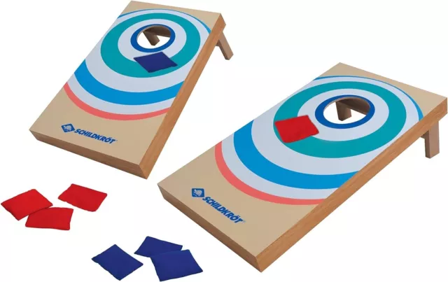 Schildkröt Cornhole Set 2 Boards und 8 Sandsäckchen Wurfspiel für In and Out