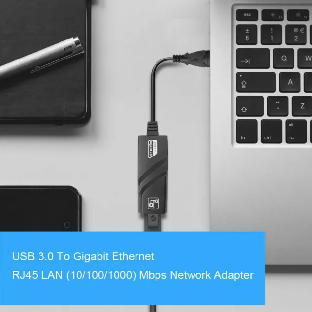 USB 3.0 to 10/100/1000 Mbps Gigabit RJ45 Ethernet LAN Network Adapter Connector 3