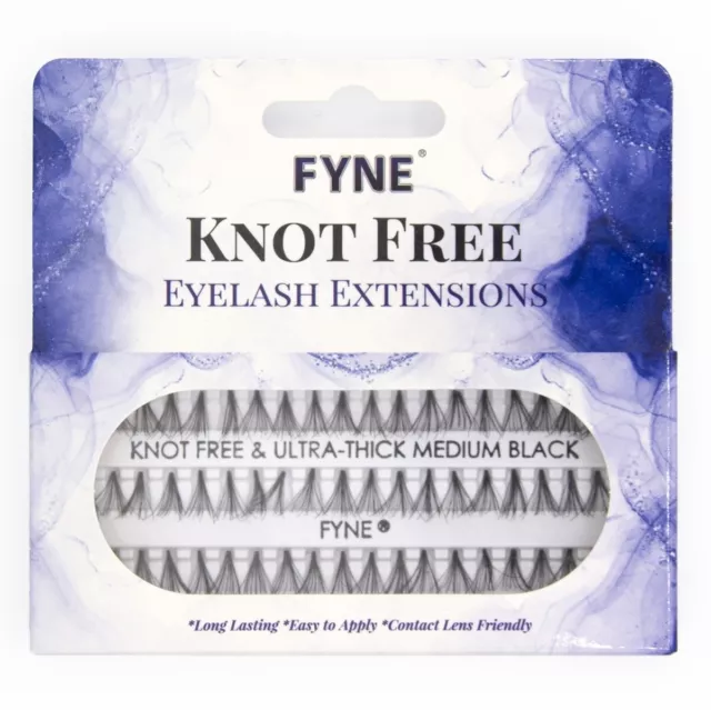 Individual Eyelash Extensions KNOT FREE - Cluster Lashes 3 sizes - 60 per Pack