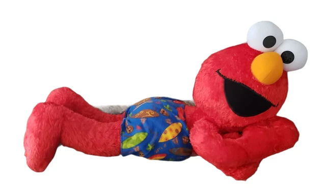 Official Fisher Price Sesame Street Lying Down Elmo Plush Kid Stuffed Toy Animal