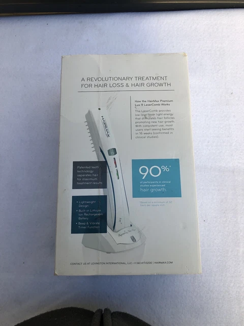 HairMax Premium Lux 9 LaserComb Hair Growth Laser Light Comb Device