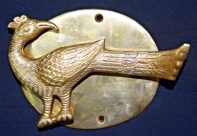 Peacock Door Knocker Brass Handmade Door Knocker Victorian Design Door Knocker