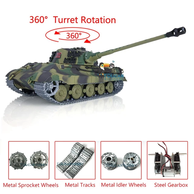 HENG LONG Torro RC Char Tiger 1 avec chaînes en métal