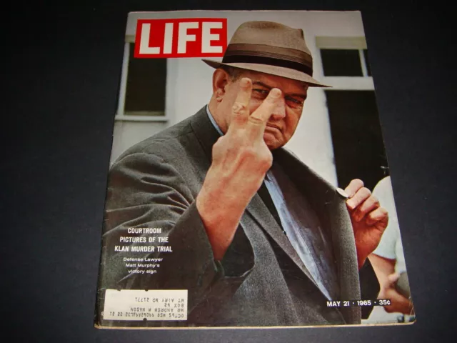 Life Magazine , May 21,1965 , Klan Murder Trial, Vitory Sign