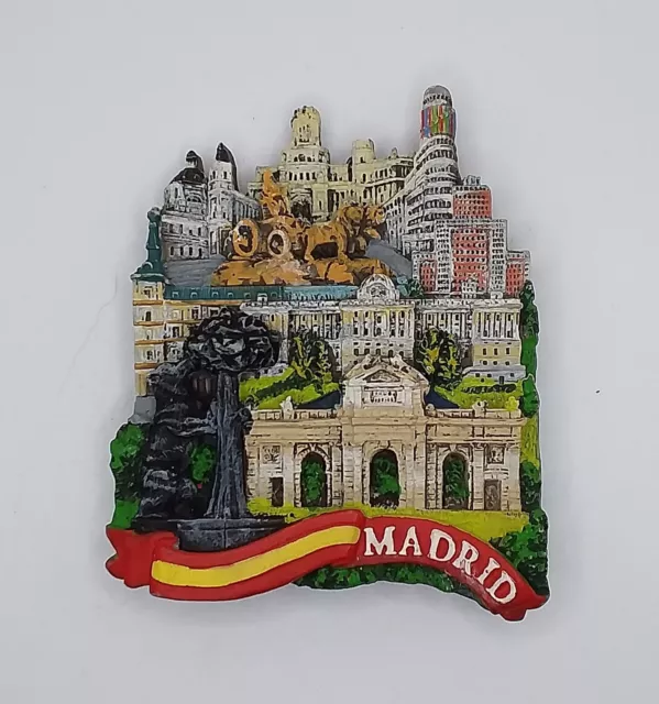 Magnete Calamita Resina Frigo  Souvenir Fridge Magnet Madrid Spagna