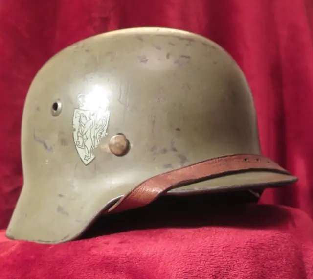 2. Weltkrieg deutscher Helm: M35: NORWEGISCHE NEUAUFLAGE: sehr sammelbar