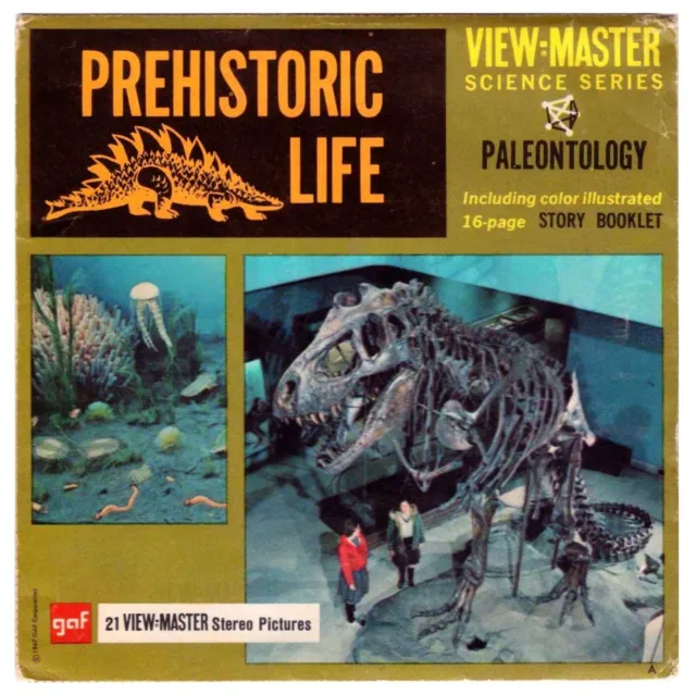 3 View-Master Stereo 3D Reels# B676,Prehistoric Life,Paleontology,Science Series