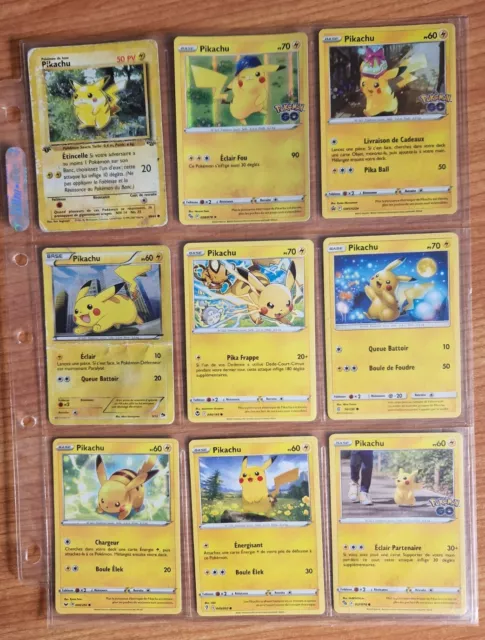 Lot de 18 cartes Pokémon Famille Pikachu