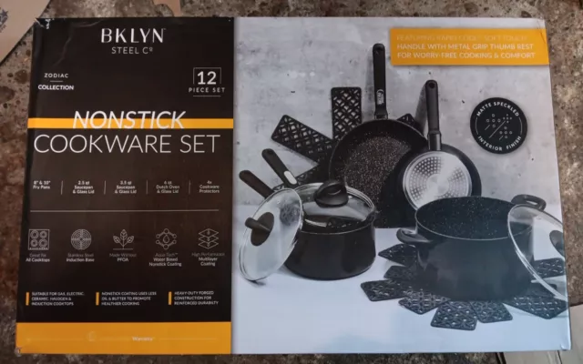 Brooklyn Steel Co. Solstice 8-pc. Aluminum Nonstick Blue Cookware Set