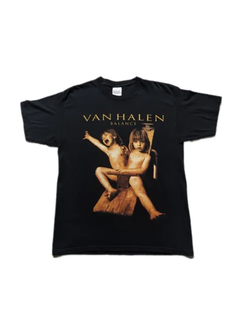 Vintage 90s 1995 Van Halen Rock Band Balance Tour Double Sided Shirt Size XL
