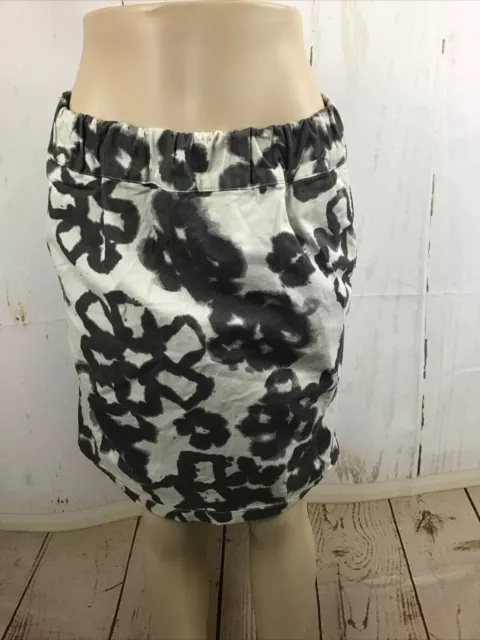 Simply Vera VERA WANG Women’s Gray/Tan Floral Elastic Waist Pencil  Skirt Sz 6