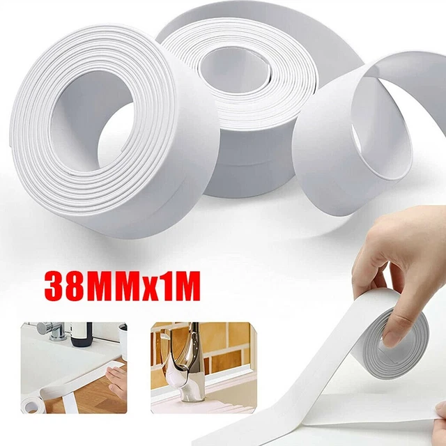 1M 38mm Procès Paquet Étanchéité Bande Bain Douche Lavabo Bord Scellant Nouveau