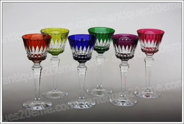 6 verres à vin du Rhin Roemer en cristal de Baccarat Piccadilly - Wine glasses