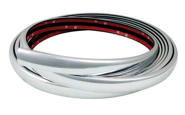 Profilé Chromé/noir Lampa 20892 - 39 Mm X 4 M - Adhésif Fort Pour Pare-chocs, Portières, Tableau De Bord - Flexible Et Coupable à Mesure