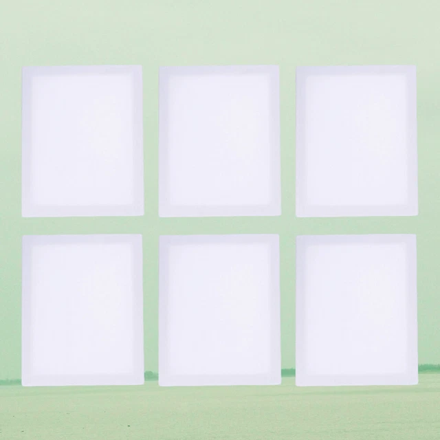 6 PIEZAS tablero de pintura al óleo de lona estirada en blanco de bambú para niños